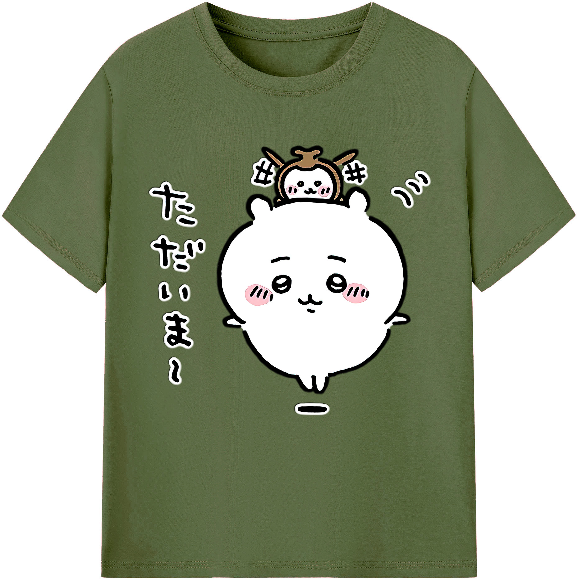 （画像用） ちいかわ ちいかわ Chii-kawa chiikawa 綿100％半袖Tシャツ（フロントプリント）